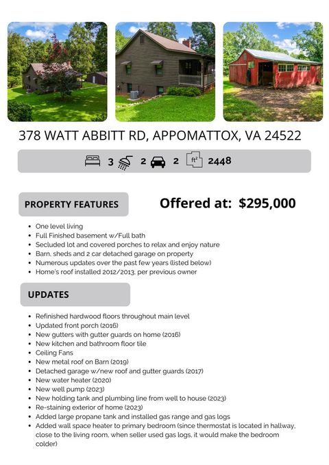 Tiny photo for 378 Watt Abbitt Road, Appomattox, VA 24522 (MLS # 361104)