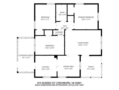 Tiny photo for 612 Sussex St St, Lynchburg, VA 24501 (MLS # 364955)