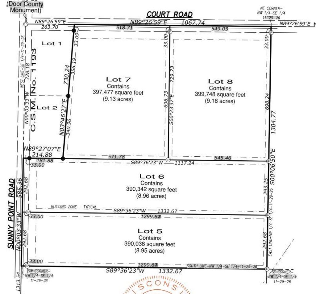 Photo of 6800 Sunny Point Lot 6 ROAD, Egg Harbor, WI 54209 (MLS # 50317956)