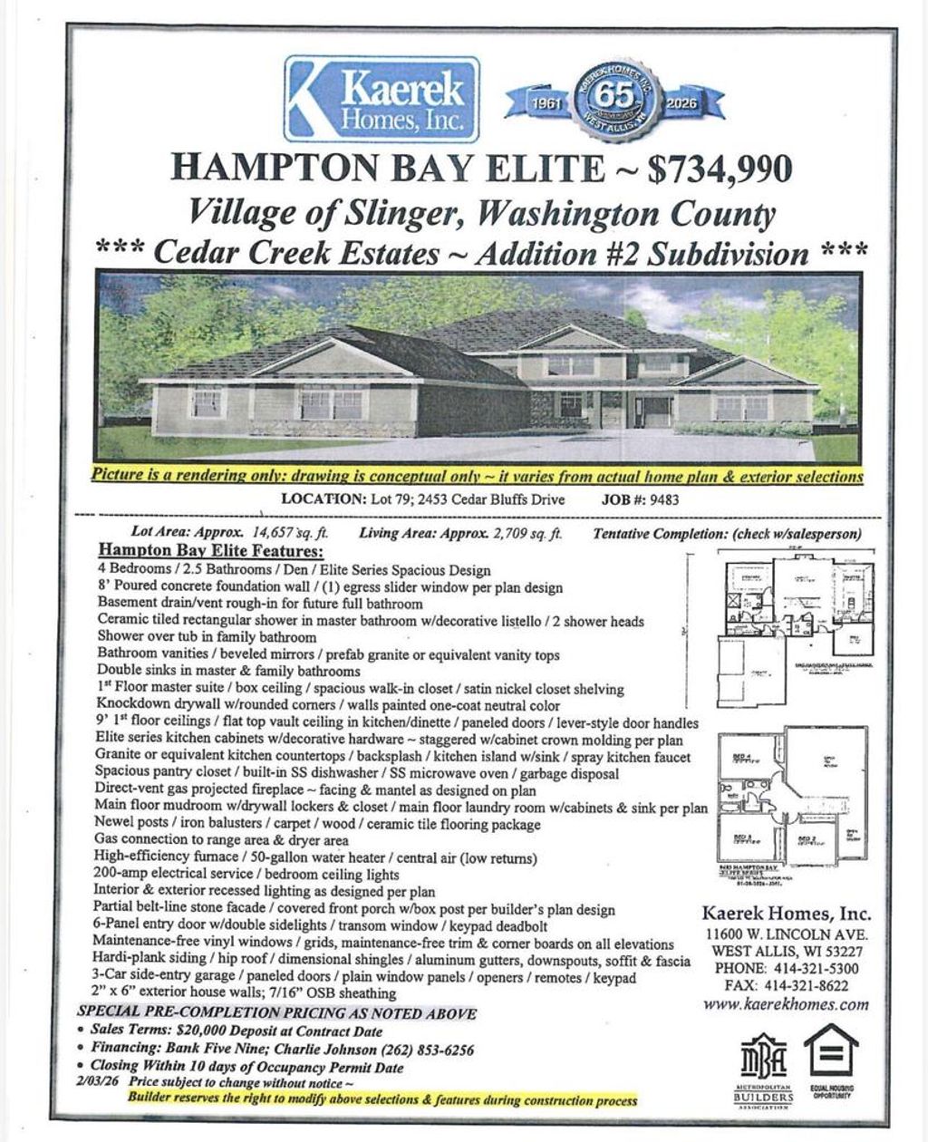 Photo of 2453 Cedar Bluffs DRIVE, Slinger, WI 53086 (MLS # 1958728)