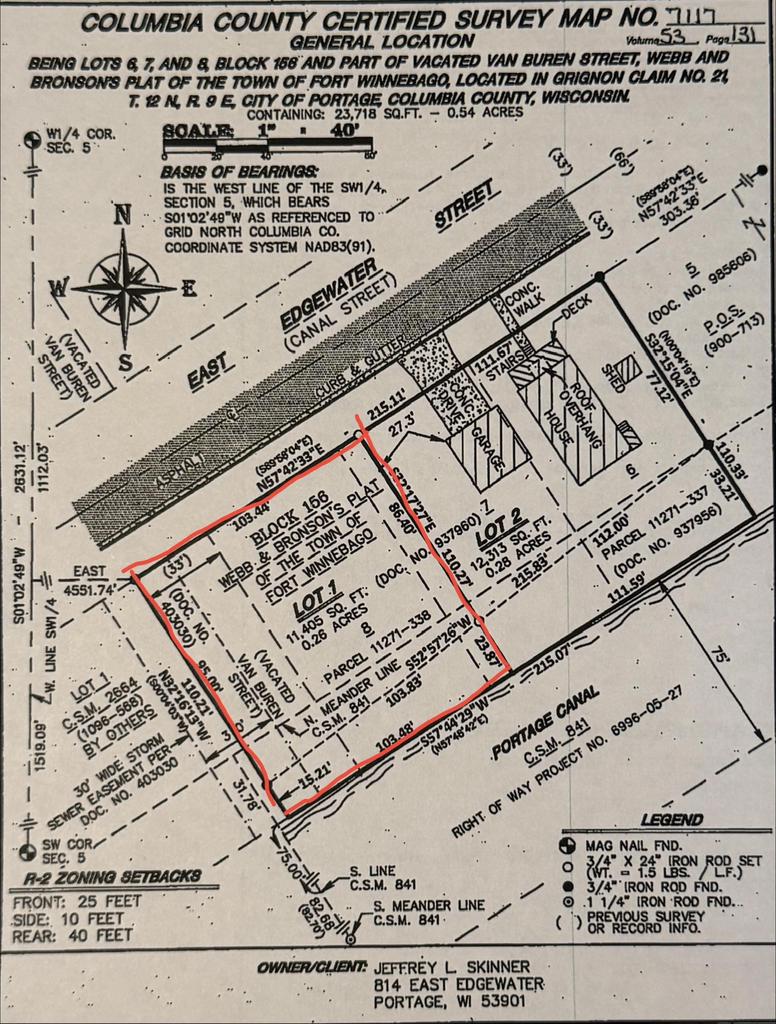 Photo of Lot 1 E Edgewater STREET, Portage, WI 53901 (MLS # 2033749)