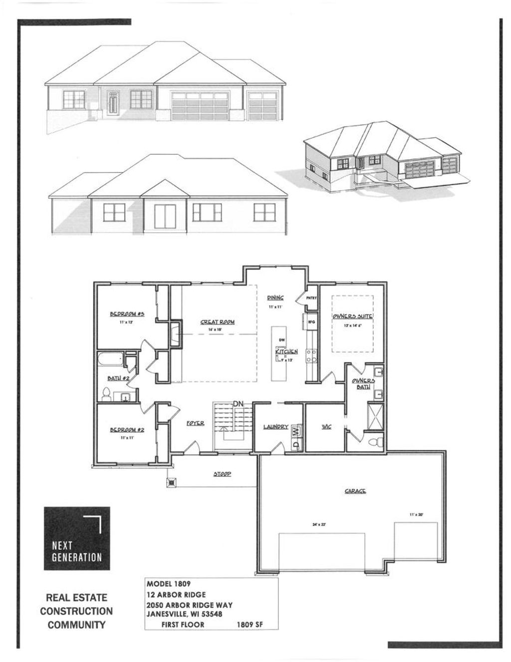Photo of 2050 Arbor Ridge WAY, Janesville, WI 53548 (MLS # 2016440)