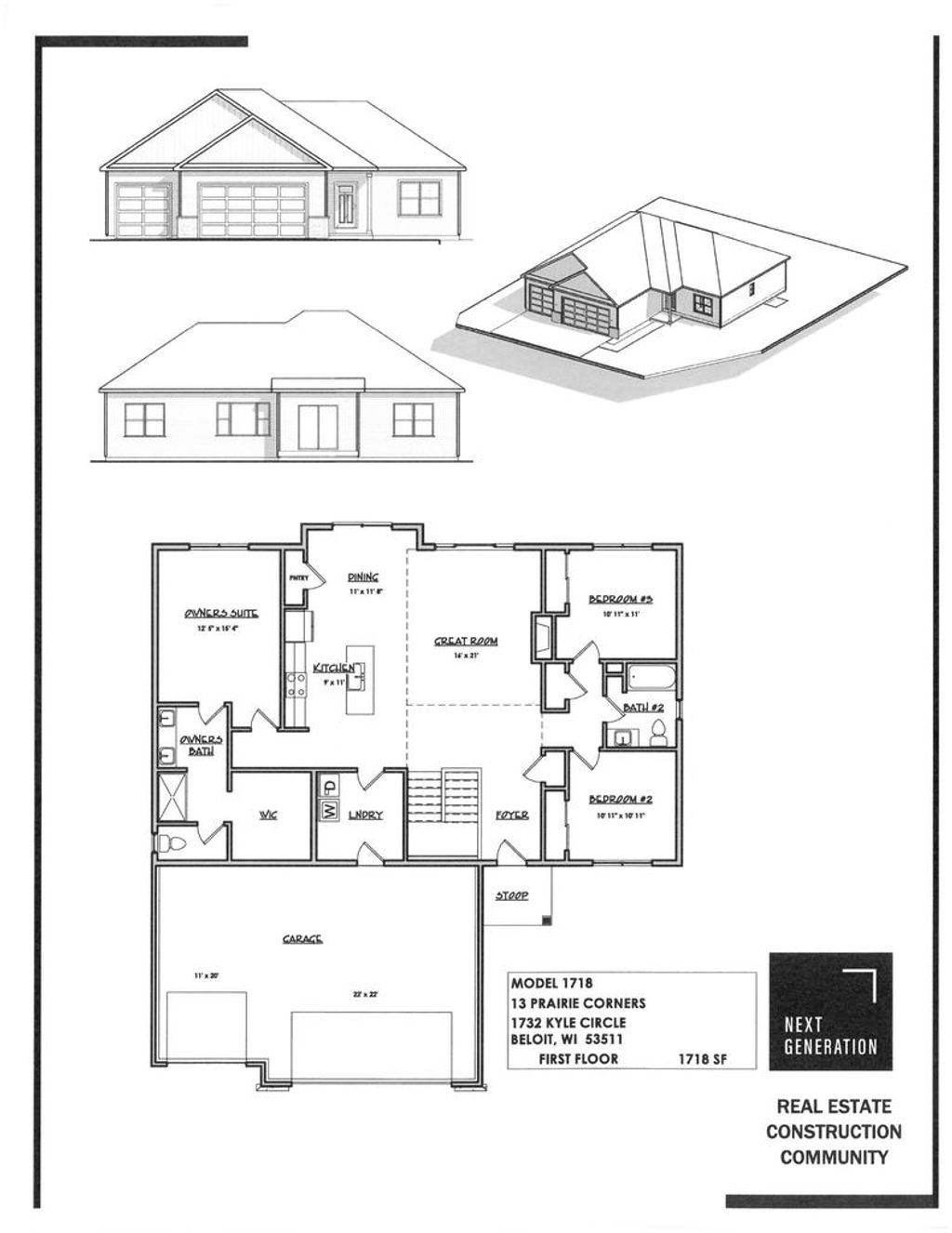 Photo of 1732 E Kyle CIRCLE, Beloit, WI 53511 (MLS # 2019048)