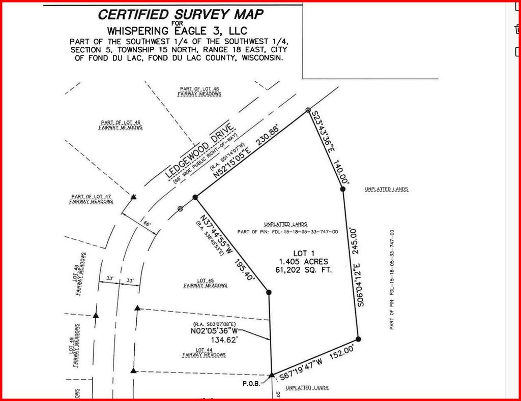 Photo of 000 Ledgewood DRIVE, Fond Du Lac, WI 54937 (MLS # 1986246)