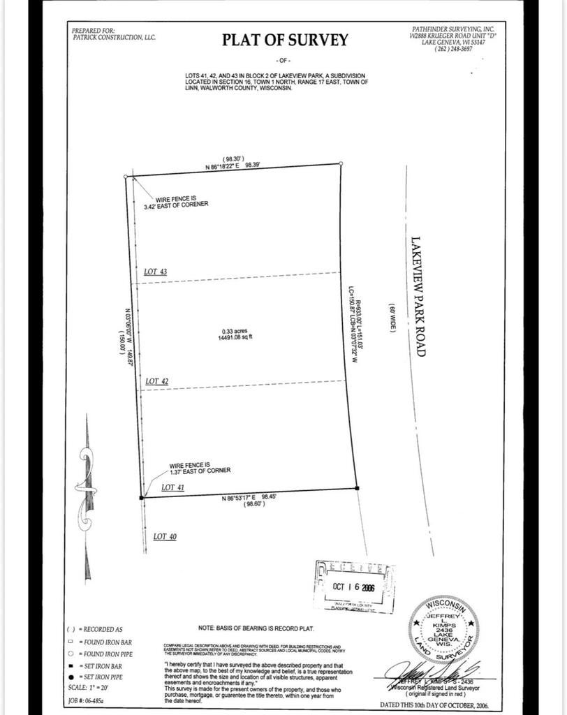 Photo of LOTS 39-43 Lakeview Park DRIVE, Lake Geneva, WI 53147 (MLS # 1980094)