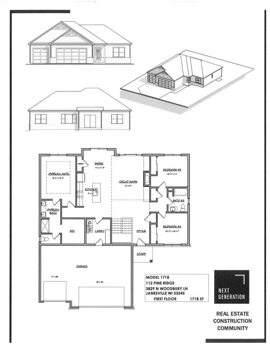 Photo of 3829 N Woodbury LANE, Janesville, WI 53545 (MLS # 2018952)