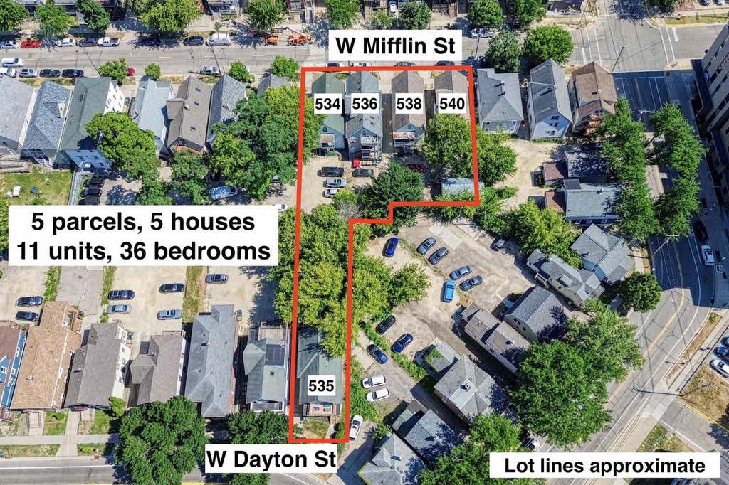 Photo of 534,536,538,540 W Mifflin &amp; 535 W Dayton STREET, Madison, WI 53703 (MLS # 2031016)