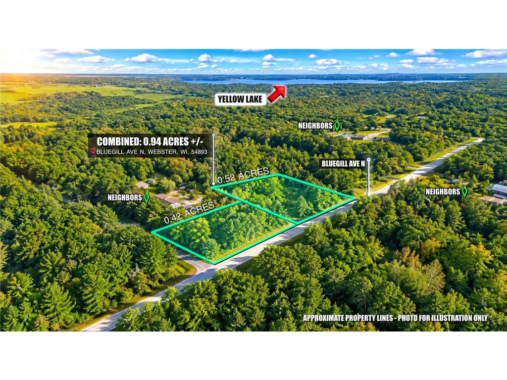 Photo of Lot 1 &amp; 2 Bluegill AVENUE, Webster, WI 54893 (MLS # 7145476)