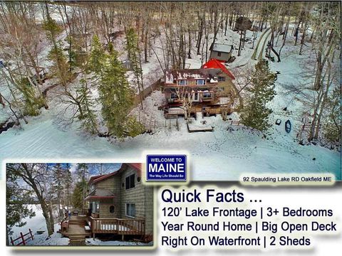 92 Spaulding Lake Road Oakfield ME 04763