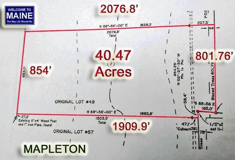 Lot 7 Off Pulcifer Road Mapleton ME 04757