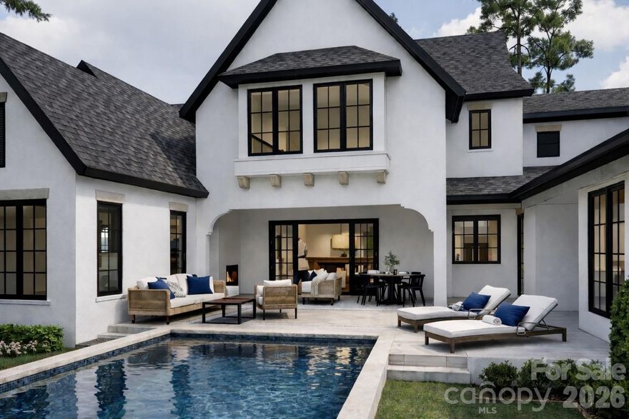 Positioned within the private enclave of Fern Hill on Lake Norman, this to-be-built 4,640-square-foot waterfront residence represents a rare opportunity to create an architecturally significant estate on an extraordinary setting. Spanning a rare 8 waterfront acres, the property offers a remarkable sense of arrival, where mature woods open to 120 feet of shoreline in a protected deep water cove, complete with a private dock for immediate access to the lake.

Crafted by Plattner Builders, the proposed four-bedroom, five-and-a-half-bath design is thoughtfully conceived to maximize water views and natural light. A main-level primary suite is oriented toward the lake, while expansive living areas are defined by large-scale windows and seamless indoor-outdoor flow, creating a refined connection between the residence and its landscape.

A dedicated office and private gym support both productivity and wellness, and the over 1,000-square-foot, three-car attached garage provides generous accommodation for vehicles and recreational storage.

Located in Northern Mooresville, just 20 minutes to two executive airports and approximately 40 minutes to Charlotte Douglas International Airport, this offering presents the rare ability to build a custom waterfront retreat of enduring quality—combining deep water frontage, significant acreage, and elevated design on Lake Norman. Also seen in MLS listing #4346334 and 4359044.