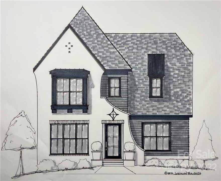 Rare opportunity to build and live in the heart of Davidson's walking district!!  Beautifully appointed custom home, designed by the highly accredited E.S. Johnson Builders.  The beautifully designed main floor offers a study/guest room with full bath. Kitchen has large island w/breakfast seating, large scullery, large family room w/views to large covered porch.  Pella aluminum wood clad windows, quarter-sawn white oak island cabinets, 7" wide white oak hardwood flooring, and all the touches expected in an E.S. Johnson home.  Lower level has two en suite bedrooms, an exercise room, bonus room and oversized storage area.  This home is a proposed floorplan and design according to specifications, adjustments can be made as needed/desired.