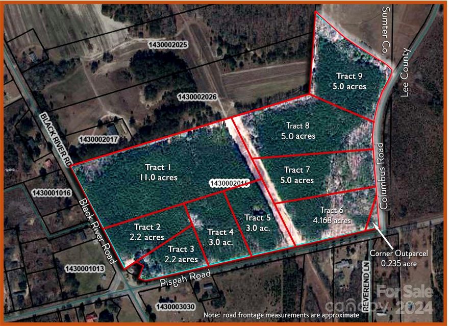 This private estate-sized lot subdivision of Wildwood is located south
of Camden, SC on Black River Road in the peaceful countryside of
Sumter County and contains nine highly desirable building tracts of
various acreages. Readily accessible via US Highway 521, the
development is strategically located between Camden and Sumter with
easy access to I-20. Nestled in a quiet, rural setting, these lots provide the
best of country living without the constant oversight of an HOA. Electricity, phone, Internet, & water are all located along the road.
Septic systems will be required for each lot. Soils have been analyzed for
the entire project and can accept conventional wastewater systems. All
soil and location data available upon request to prospective buyers.
This lot is cut from a larger tract, and new Parcel Number will be assigned before closing can commence. More acreage could be available up request.