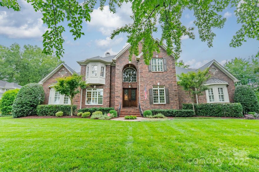 Located in Deering Oaks—a luxury SouthPark neighborhood known for its stately residences & manicured yards. This light-filled, well-maintained home sits on a 0.61-acre corner lot. Features 5 bedrooms, including a main-level primary suite, 4 full baths, & 1 half bath. 2nd main-floor bedroom w/a private hall & full bath is ideal for a nursery, nanny, or in-law suite. Main level also offers a dedicated office, sunroom, formal dining room, & large family room w/soaring ceilings & gas fireplace. 2nd primary suite w/walk-in closet & private bath is upstairs. Spacious bonus room sits above attached 3-car garage, w/abundant storage throughout w/walk-in attic spaces. Private fenced-in backyard built for entertaining—featuring an outdoor kitchen, wood-burning fireplace, extended covered porch, versatile sport court for basketball or pickleball & plenty of green space. New roof 2023. Minutes to Uptown, public & private schools, restaurants & shopping southparkclt.org/do-business/southpark-forward