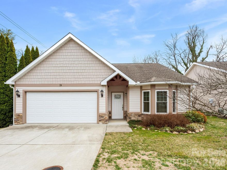 Designed for convenience and low-maintenance living, this home in Ledbridge Vista offers an ideal balance of comfort and accessibility. Spend more time enjoying everything Western North Carolina has to offer instead of managing yard work. The two-car garage provides secure parking while eliminating the need to store lawn equipment and outdoor tools. Solid and well-organized HOA places a strong emphasis on exterior upkeep and landscaping, ensuring a well-maintained streetscape and protecting long-term property values. HOA dues cover roof replacement, siding replacement, exterior paint, lawn maintenance and exterior pest control, as well as road maintenance. The location makes daily living easy, with Interstate 26 less than five minutes away and the Blue Ridge Parkway and Asheville Regional Airport approximately five miles from home. Biltmore Park Town Square, featuring dining, retail and entertainment, is just minutes away. Outdoor enthusiasts will appreciate being about three miles from the North Carolina Arboretum and the Bent Creek trail system, a local favorite for mountain biking, hiking and scenic recreation.
Combining practical design with exceptional proximity to shopping, travel and outdoor amenities, this property offers a simplified lifestyle in one of Arden’s convenient locations.