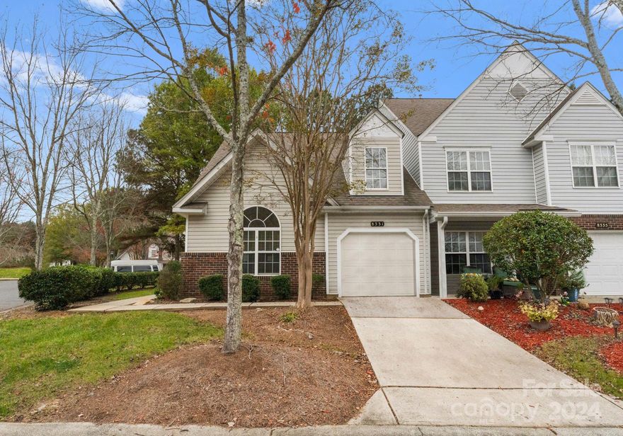This move-in-ready townhome on Christmas Court could be yours for the holidays. The open floor plan makes it the perfect place to host your friends and family. The kitchen has ample counter space to appease any cook. The vaulted ceilings welcome natural light, making this home warm and inviting. The large primary suite on the main level has a walk-in closet and double vanity. Upstairs, you will find a spacious loft perfect for an office or kids' playroom. The expansive upstairs bedroom boasts an adorable nook for a desk or reading area. Outside, you will find the perfect porch for grilling or relaxing.  The community features include walking trails and a pool. The refrigerator, washer, and dryer are all included!
Professional photos coming 11/21.
