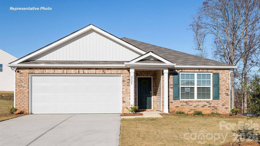 The Aria is a spacious and modern single-story home designed with open-concept living in mind. This home features three bedrooms, two bathrooms, & two-car garage, making it perfect for your new home. Upon entering the home you'll be greeted by an inviting foyer that leads directly into the heart of the home. This impressive space features living room, dining area, & well-appointed kitchen. The kitchen is equipped with a pantry, stainless steel appliances, & a large island with a breakfast bar, making it perfect for both cooking and casual dining. Home also features a luxurious primary suite, complete with a large walk-in closet & en suite bathroom with dual vanities & spacious shower. The additional two bedrooms & 2nd bath are located at the opposite end of the home, providing optimal privacy for both you and your guests. A covered porch is perfect for outdoor entertaining or relaxing.With its thoughtful design & modern conveniences, the Aria is the perfect place to call home.