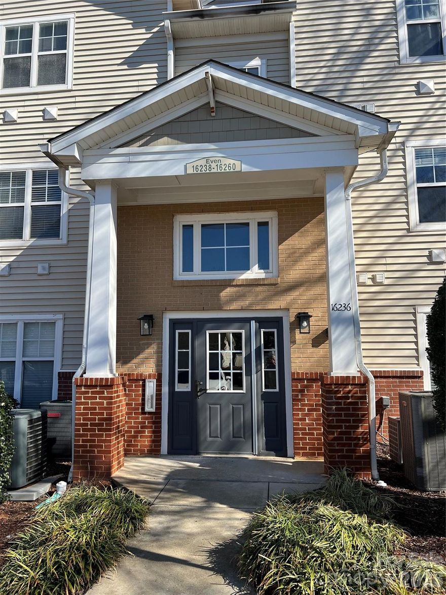 Don't miss this beautiful condo in popular Copper Ridge in Ballantyne!  Featuring two bedrooms and two full baths on a split bedroom plan making it ideal for a roommate situation, or extra space for an office or out of town guest. The open floor plan has vaulted ceilings throughout providing an abundance of natural light.  The kitchen features granite countertops, dishwasher, microwave, and refrigerator to convey.  Convenient laundry room just off the kitchen.  Large great room with wood burning fireplace.  Relax on your private covered balcony with a large storage closet!  This home also incudes a detached single car garage directly located across from the front door!  Wonderful home close to everything you want and need!
