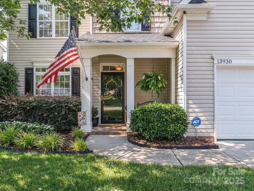 Welcome to this fantastic home in amenity-rich Providence Pointe community! Thoughtfully updated & beautifully maintained, this 4-bedroom, 2.5-bath gem offers a flexible floor plan and spacious bonus/media room—perfect for movie nights or home office.  Enjoy a peaceful, park-like backyard oasis featuring a huge covered porch with recessed lighting, gas line for your grill, & private landscaping. Fenced yard includes an irrigation system & concrete pathway connects the patio to the driveway—ideal for entertaining or quiet evenings outdoors. Inside, you’ll find custom shelving closets & pantry, molding & woodwork throughout & smart updates - 2024 tankless water heater, 2025 new roof & 2018 furnace &A/C. The garage is a dream with extra storage, workbench area, & utility sink. Kitchen features craftsman cabinetry, gas cooktop, Corian counters & island. Neighborhood amenities: pool, clubhouse, playgrounds, & lighted tennis courts, this home combines comfort, convenience, & timeless appeal.