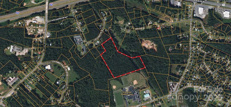 Hickory NC Land for Sale - 15.9 GIS AC - All wooded - Located near crossing of I-40 and Hwy 70.  Property does not have road frontage and does not currently have ROW or Access.  Contact listing agent for for information and all showings.