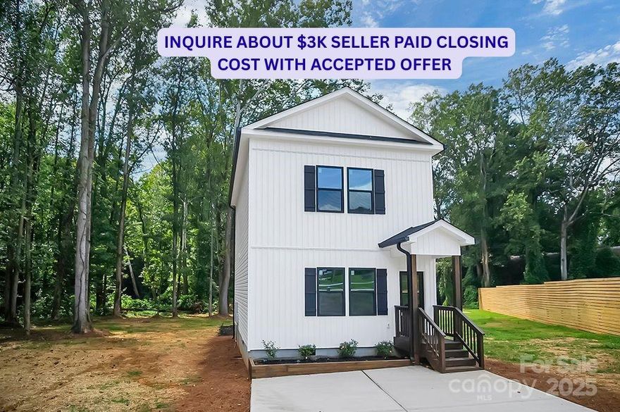 !! NOW OFFERING $3K SELLER PAID CLOSING COSTS WITH ACCEPTED OFFER !! Welcome to this beautifully crafted new construction home offering modern comfort and thoughtful design. Featuring 2 spacious bedrooms and 2.5 bathrooms, this home is perfect for those seeking both functionality and style. Step inside to a bright and airy open floor plan featuring 9 1/2 ft ceilings, ideal for everyday living and entertaining. The well appointed kitchen boasts sleek granite counter tops, ample cabinetry, and flows seamlessly into the dining and living areas, creating a warm, inviting space to gather and relax. Upstairs you'll find two bedrooms, each with its own full en suite bathroom, offering comfort and privacy. Enjoy outdoor living on the private deck, perfect for morning coffee or to enjoy those beautiful Carolina evenings. situated on a corner lot, the property provides extra yard space and great curb appeal. This property also features a beautiful creek in the back yard. Don't miss the opportunity to own this stylish home!