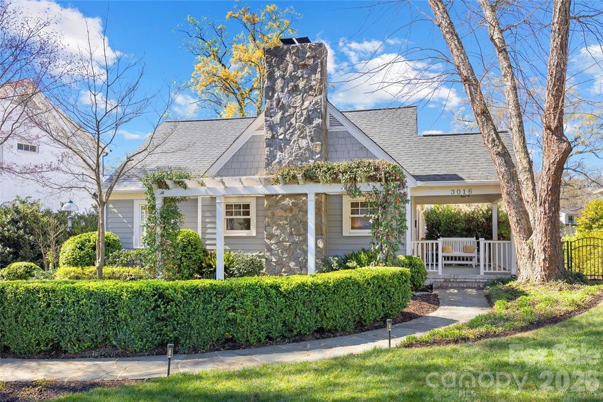 Experience the quintessential Myers Park lifestyle in this 1940s gem. From the welcoming side-entry porch to the light-filled interiors, this home seamlessly blends charming, historic character with unexpected scale.
   Indoor and outdoor entertaining areas are impressive. Wall-to-wall windows anchor the expansive dining and living rooms at the rear of the home's main level, flowing to a screened porch and oversized deck, all overlooking a lush, fenced-in backyard with mature landscaping.  The walk-out basement offers a massive billiard and recreation room, spilling out to the patio and lawn, plus a dedicated garden room/workshop.
   Retreat to the primary suite on the main floor, complete with a dressing area and ensuite bath.  A guest bedroom is also conveniently situated across the hall. Upstairs are two additional bedrooms, and a large flex room, perfect for a playroom or an art studio.  
   Perfectly positioned in the heart of the vibrant Freedom Park community, this home offers unparalleled convenience. Enjoy being just steps from Whittington Field—the storied home of Dilworth Little League—and local schools, all while remaining minutes from Uptown, major medical centers, and Charlotte’s premier dining and shopping.