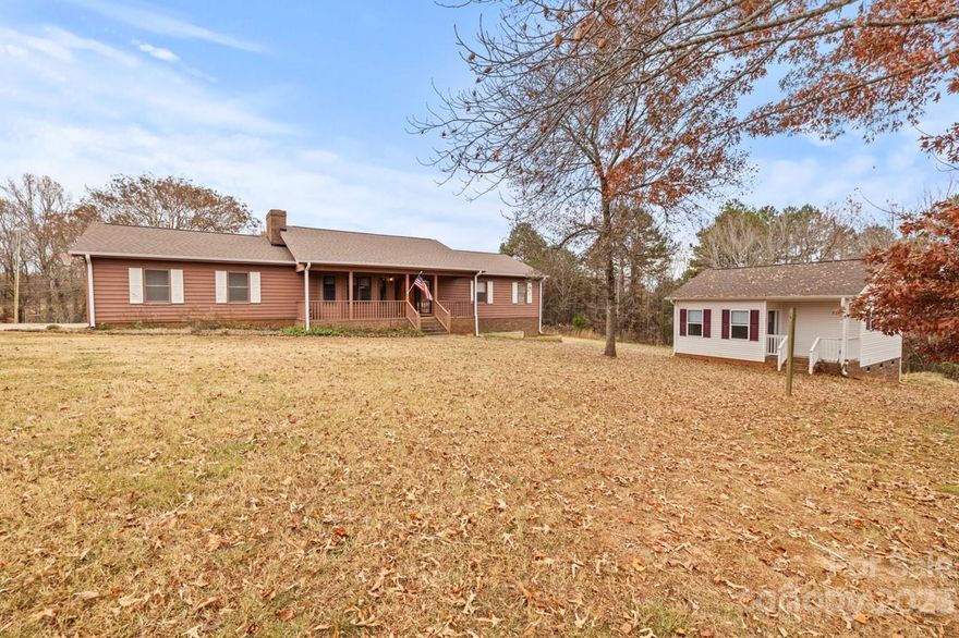 Welcome home! Just over 5 acres nestled right off Beam Lumber rd. Much-loved, well-maintained home boasts a great layout with mostly one level living, and newly finished basement. You can find hardwoods throughout the main level , paired with a butcher block countertops in the kitchen. The beautiful sunroom overlooks to the large backyard is outdoor living perfection! Fenced pasture along with storage shed and feed barn pair perfectly to make your country living dreams a reality. In addition to the property this home has a second living quarters for guest or in-laws. Must view to feel its beauty and appreciate the best of Vale living.