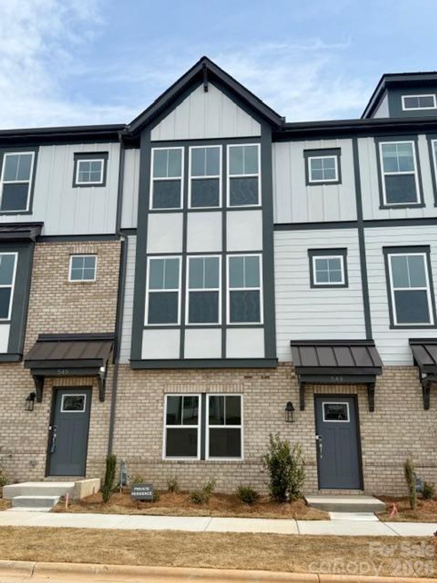 Beautiful new townhome offered to homeowner occupants only. NO Investors allowed. This home is offered by the Town of Davidson Affordable Housing Department. All interested buyers must meet Target Household standards of 80% or less of AMI outlined in the deed restrictions. When purchasing the home, buyer must agree to the Affordable Deed Restrictions which run for 90 years. Deadline for offers on Sunday, 3/8/2026 by midnight. Showings 3/7 & 3/8/26 only. A NC real estate Offer to Purchase must be submitted along with the following AMI Form. Incomplete forms will not be accepted. All qualifying offers will be entered into a random selection generator. Offer will be chosen at random. Random selection drawing is scheduled for Thursday March 12th. (The date is subject to change based on processing volume).

Brand new townhome in Parkside Commons. This townhome features a great flex space on the main level which could be used as a rec room, office, play room, etc. Past the flex you room you will find a drop zone, under stair storage and 2 car garage with storage area. The second level of the home features an inviting sunny great room with a wall of windows, dining area, half bathroom, walk in pantry closet and spacious kitchen. The large sized kitchen has neutral cabinets, tons of countertop space, granite countertops, stainless steel appliances and a center island ready for bar stools. There are two closets and a walk in pantry on the second level as well. Deck off the back of the home. The third level features all 3 bedrooms, laundry closet, and a guest bathroom in the hallway. The primary bedroom features a walk in closet and ensuite bathroom with glass shower. 

Close to everything that downtown Davidson has to offer. Perfect location as grocery, restaurants and shopping are just a few blocks away.
