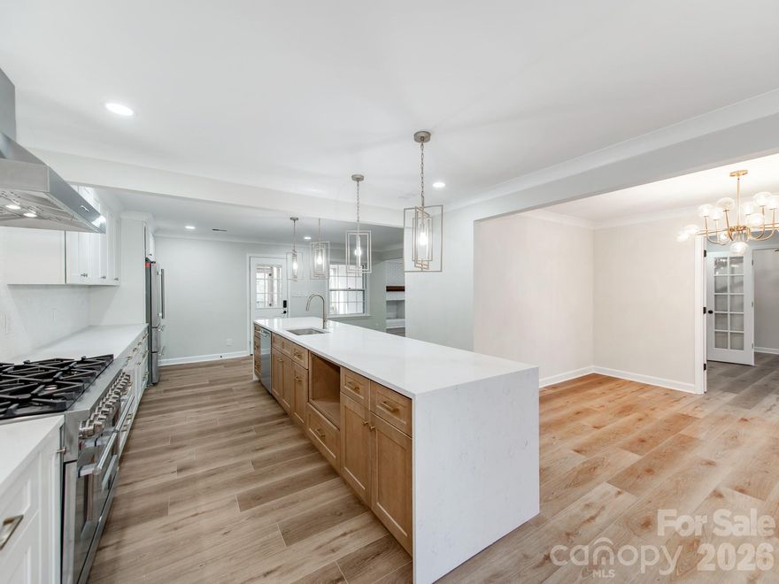 This Fully Renovated Luxurious 1-story All Brick Ranch Home,  is located in one of the most Sought-After neighborhoods in South Charlotte, offering convenient access to Uptown and South Park. This Large 4,800+ sqft  home is surrounded by beautiful mature trees on a large private lot with a fenced in backyard!

Inside, the home features an open and airy layout with 4 large bedrooms, 3.5 baths, and a huge finished basement! The Home has been updated w High-end upgrades including Tile and Rare Quartz countertops in Kitchen and Bathrooms. The Chef's kitchen features High-End Gas Range & Stovetop along with a Massive Kitchen Island great for accommodating large families. The large private backyard features an enclosed screened in porch great for entertaining guests.  The Master EnSuite offers privacy and is enhanced with its spa like bathroom and walk-in closets. The Huge basement can accommodate various needs such as a game room, home theater, and additional living quarters with exterior & interior entry and exits. 

Overall, this home perfectly balances elegance, space, and functionality, making it a great find in South Charlotte’s competitive market. It promises not just a house, but a sophisticated lifestyle!