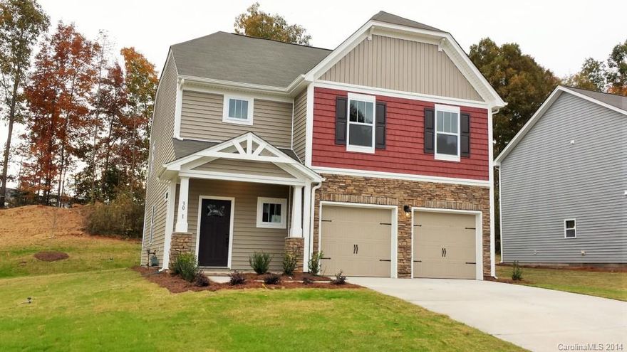 A Wonderful home offering a popular open floor plan sure to impress.  Efficient windows pour in natural light w/hardwoods on main, gas Fireplace in family room in full view of Kitchen & Breakfast area.  The kit. includes granite, tile bksplash, ss appliances & gas range/oven for the cook. Owners suite  has trey ceiling, Large closet and bath w/seperate garden tub & shower w/glass wall between. HD pre-wire for TV & wifi enabled thermostat.   Ask about our incredible incentive options. READY NOW.