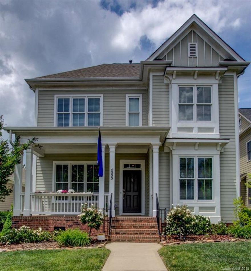 SOUTHERN CHARM! 4BR Gorgeous Baxter home! Steps away from pool and playground! Stunning stone fireplace, upgrades throughout including hardwoods, granite, stainless appliances and more! Well appointed master suite on main floor! Huge 4th BR/bonus, 2 large BR's and open loft upstairs. Custom fire pit/patio, fenced yard, lovely landscape and irrigation. Includes stainless refrigerator, washer, dryer and 2 flat screen tv's! Seller providing 13mo. home warranty! Shows like a dream and will not last!