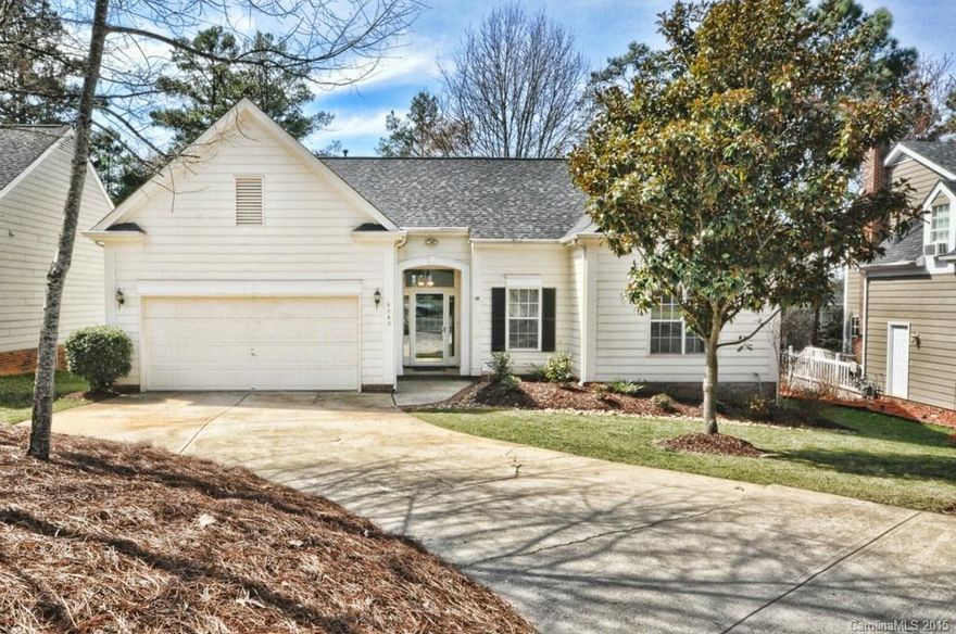Clean and neutral ranch located in the very desirable Thornhill neighborhood of South Charlotte!  Minutes to Stonecrest and Ballantyne amenities.  Prime cul-de-sac lot w/mature landscaping.  Open floor plan with 10 ft ceilings.  Kitchen has granite, s/s appliances, pantry, tile floors.  Breakfast nook overlooks lovely wooded and fully fenced back yard.  Master suite w/adjoining bath and large walk in closet is split from secondary bedrooms on other side of the home.  Beautiful and move in ready!