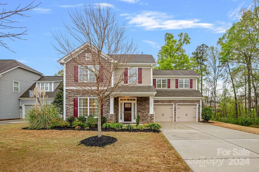 The perfect home is nestled in the desirable Arbormere community in Huntersville. This picturesque 4-bedroom, 2.5-bathroom house is perfectly situated on a peaceful lot. It backs to tranquil woods with a ton of privacy. No neighbors on one side and an idyllic location across from a quaint pocket park! The interior has been freshly repainted, providing a pristine canvas to make this home your own.  The heart of the home features a cozy fireplace and open kitchen / living area. Pretty formal dining could be used as an additional office or play room. Spacious Primary with vaulted ceilings, walk in closet and a ton of natural light. HUGE Bonus/4th Bedroom has 2 big closets. Great flex space with a ton of potential. Step out onto the custom paver patio. A retreat for relaxation or entertaining guests. With large driveway you could easily fit six-cars. Community features a pool, sidewalks, multiple pocket parks, a playground and close proximity to uptown Charlotte!