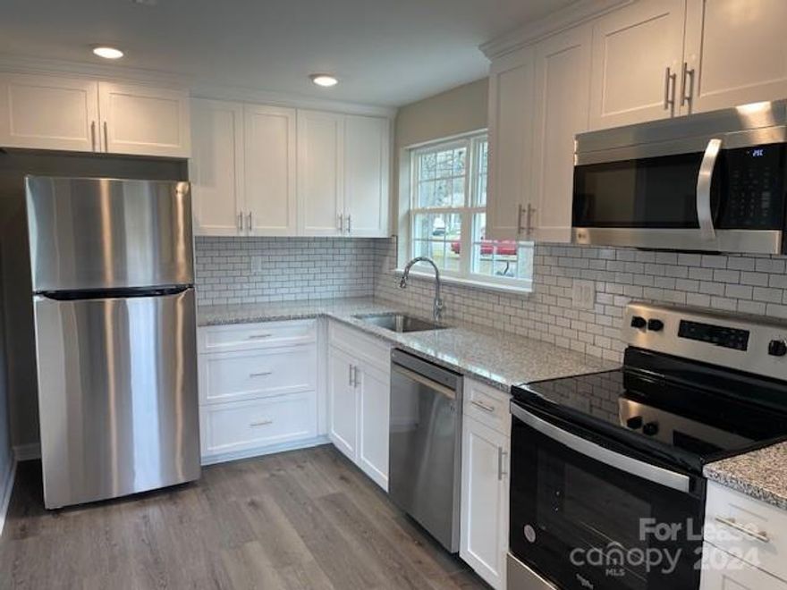 Welcome to Historic CRAMERTON! This freshly renovated two-bedroom, one-bath apartment boasts new flooring, stainless steel appliances, modern vanity and new shower. Just a brief stroll from Town and Goat Island Park, you'll find an array of fantastic restaurants in the vicinity. Conveniently located near highways 74 and 85, enjoy a quick commute to Charlotte and the Airport. Don't let this charming gem slip through your fingers! The unit includes a washer and dryer, and utilities are electric. Water and landscaping expenses are covered by the landlord. Explore this enchanting six-plex, just minutes away from Belmont and McAdenville.