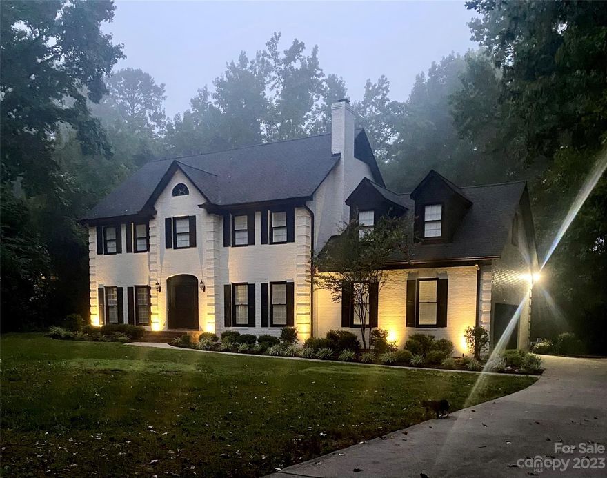 Beautiful Family Home in Matthews on over an Acre. Full Brick and Hardwoods recently upgraded. 4 bedrooms all on 2nd floor. Very Large Primary Bedroom with Oversized Master Closet.Huge Family Room w/ Fireplace. Good Floorplan for 2 Home offices!  Whole house water filtration system.