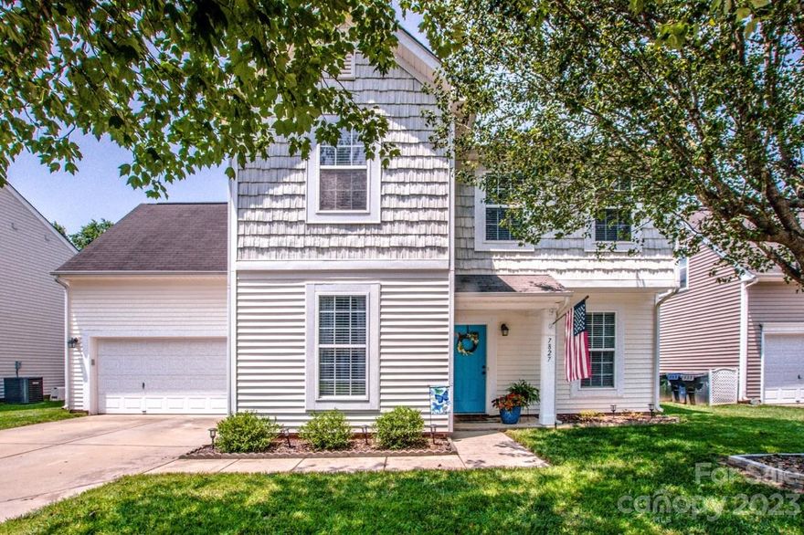 Welcome home to 7827 Rolling Meadows Lane! This beautiful well maintained home boasts elegance at every turn including gorgeous engineered hardwoods throughout the main level living areas, crown molding, and a gas fireplace. The custom under stair pet area is perfect for those furry friends in your life, and you'll love the large flat fenced backyard. The updated kitchen has granite counters, SS appliances, and opens to an extended patio with a pergola offering plenty of space for outdoor activities and relaxation. This home features 3 bedrooms with custom closet systems and an upgraded primary bath with double sinks. The main level flex space provides for comfortable living while a large bonus room offers the perfect space to gather for game night or a home theater. Whether you're hosting a dinner party or simply enjoying the tranquility of your own space, this property offers everything you need for the perfect home located close to shopping, dining, and the interstate.