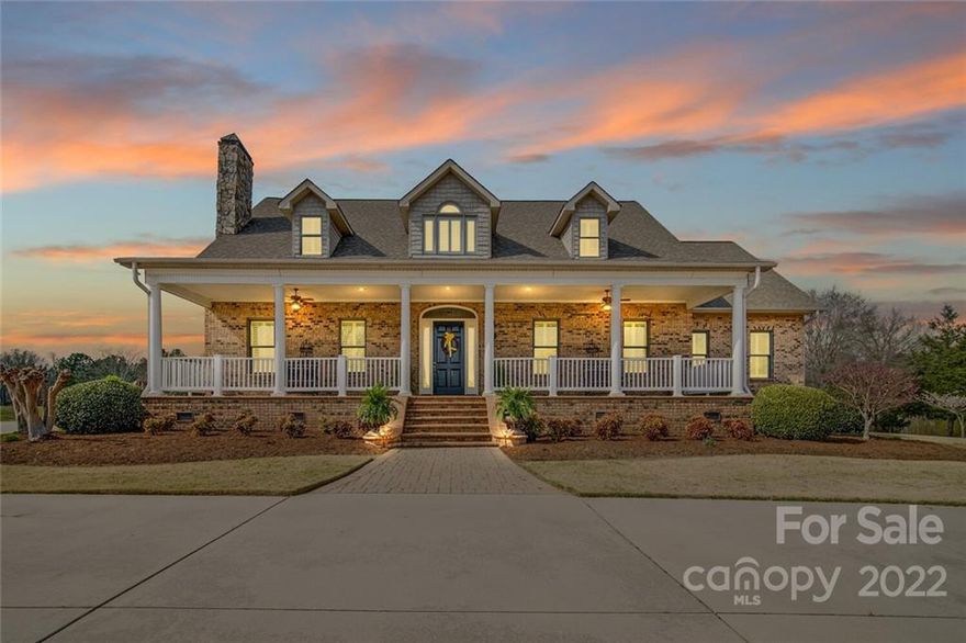 Spectacular custom brick home on 114 acres of beautiful rolling open and wooded land in picturesque Anson County. This luxury home with 4 bedrooms and 3 1/2 baths has incredible attention to detail with beautiful molding throughout, hardwood and tile floors, and granite countertops. Primary bedroom w/ walk in tile shower on main level. Professional grade kitchen appliances including Subzero refrigerator, Wolf gas cook top, Miele DBL oven and dishwasher, Scotsman ice-maker and Viking range hood. 3 bedrooms and 2 full baths upstairs with a bonus room that is currently being used as an exercise/entertainment room. 23X40 deck with a gazebo overlooking a stocked pond. Commercial built 60X80 insulated steel building with 4 auto roll-up doors that includes power, hot and cold water and stainless-steel sink. Second building is 24X40 and has shelters on all four sides. Second home on the property has two bedrooms and one full bath with a cute yard and sits on a hill. Showings by appointment.