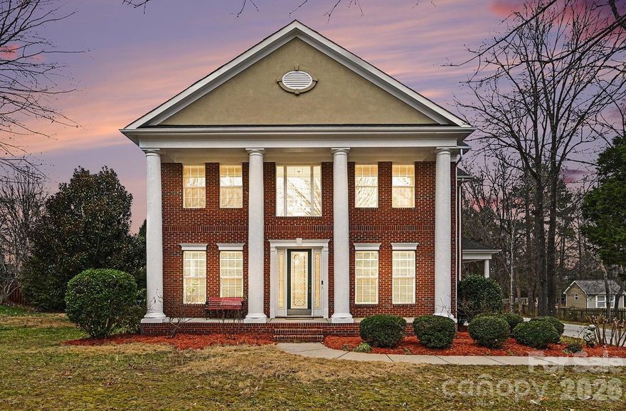 Prime Union County Location | Classic Brick Estate. 
Welcome home to this stunning two-story red-brick residence, offering a timeless, stately presence with a blend of Georgian, Colonial, and Neo-Classical architectural influences. Designed with both elegance and functionality in mind, this home delivers a classic exterior with fresh new finishes in and out. Step inside the impressive two-story foyer, flanked by two versatile flex rooms—ideal for a home office, formal living space, or study. The open floor plan provides ample space for everyday living and entertaining, and connects the main living areas.
This home features 4 spacious bedrooms and 4 bathrooms (including one half bath), all enhanced by fresh paint, brand-new flooring throughout—including hardwoods, LVP, and carpet—and updated kitchen colors with new appliances. Out back, new Trex decking connects to a covered wrap-around porch, perfect for relaxing or hosting guests. The expansive backyard is an entertainer’s dream, complete with a black iron-fenced, in-ground saltwater pool. Conveniently located near shopping, dining, and medical offices, this home combines classic charm, modern updates, and a fantastic Wesley Chapel location.