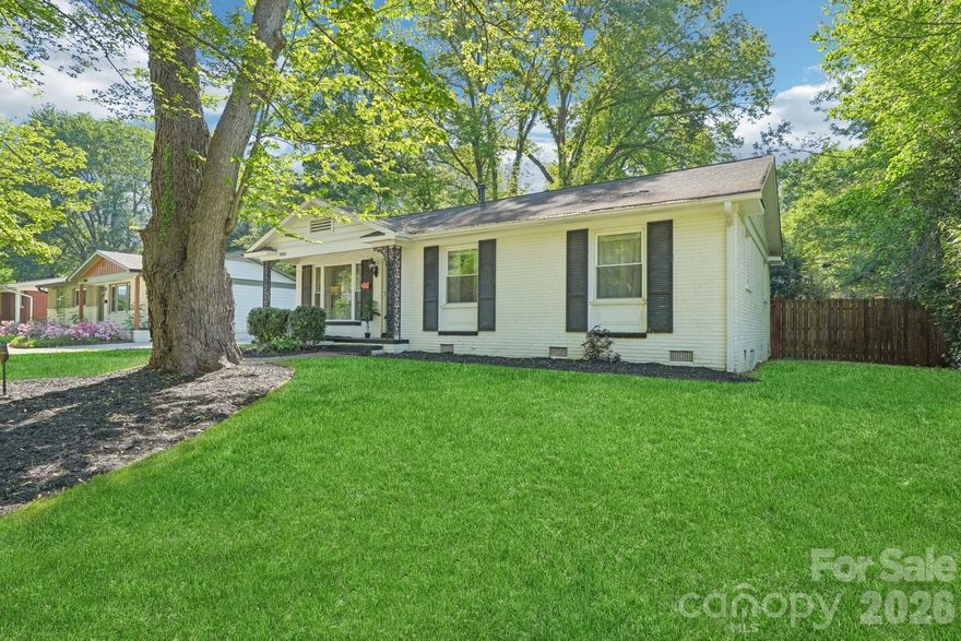 Tucked into the heart of sought-after Country Club Heights, this beautifully updated home sits on a rare 1/3-acre lot, offering space, privacy, and a location that’s hard to match. Just minutes from Plaza Midwood, NoDa, and Uptown Charlotte, you’re perfectly positioned to enjoy the best of city living while coming home to a quiet, established neighborhood.

Inside, the home has been thoughtfully refreshed with newly refinished hardwood floors, brand-new LVP, and fresh paint throughout—creating a clean, modern feel that’s completely move-in ready. Natural light fills the inviting layout, making every space feel warm, open, and easy to live in. The renovated primary suite serves as a true retreat, complete with an updated en-suite bath and a spacious walk-in closet.

Step outside and you’ll find one of the home’s standout features—a large deck overlooking the expansive backyard, ideal for entertaining, relaxing, or simply enjoying the outdoors. The fully fenced yard offers endless possibilities for pets, play, or gardening, and the additional storage shed provides practical space for tools, equipment, or hobbies.

With its combination of updates, lot size, and prime 28205 location near dining, shopping, breweries, and greenways, this home presents a rare opportunity for buyers looking to secure space and lifestyle in one of Charlotte’s most desirable and rapidly growing areas.