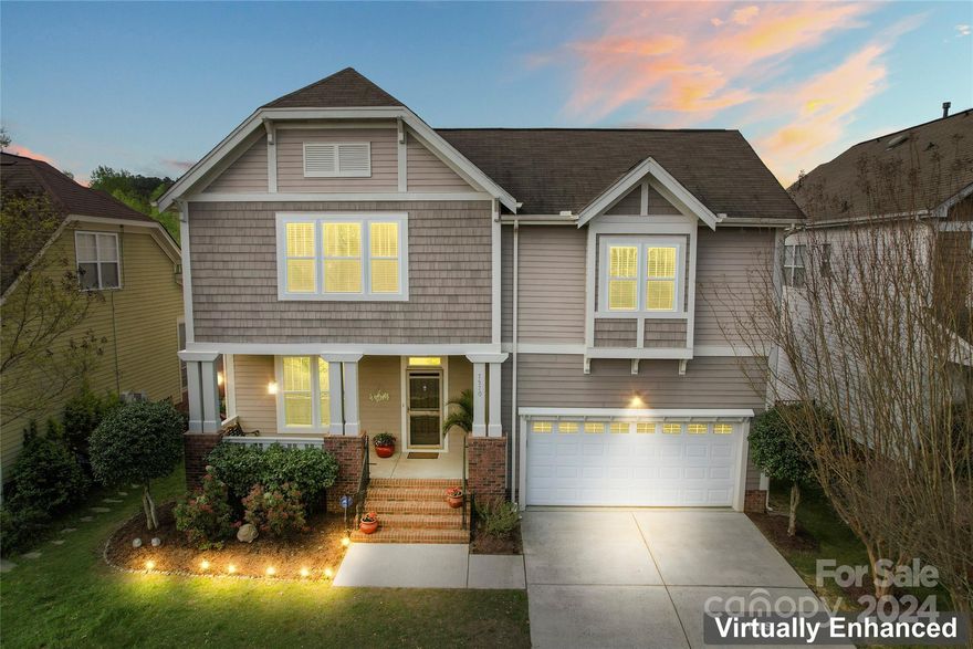 This stunning Saussy Burbank craftsman is your dream home come true! Located in the award-winning Ft. Mill school district, this beauty boasts recent renovations and is move-in ready. Step inside to gleaming, refinished hardwood floors and fresh paint throughout the home. Upstairs, enjoy the convenience of new luxury vinyl plank flooring. The heart of the home is the fabulous kitchen, featuring a large bar area, a sunny breakfast nook, and a formal dining room with a butler's pantry for extra storage. Unwind in the spacious primary suite, while the large secondary bedrooms offer plenty of space for family or guests. The convenient second-floor laundry room makes chores a breeze. Extend your living space outdoors with a screened-in porch, a newly painted deck, and a flagstone patio. Top it all off with a beautiful golf course/cul-de-sac lot that backs to open space, providing tranquility and privacy. Please note survey for actual lot size, which goes further down than might seem.