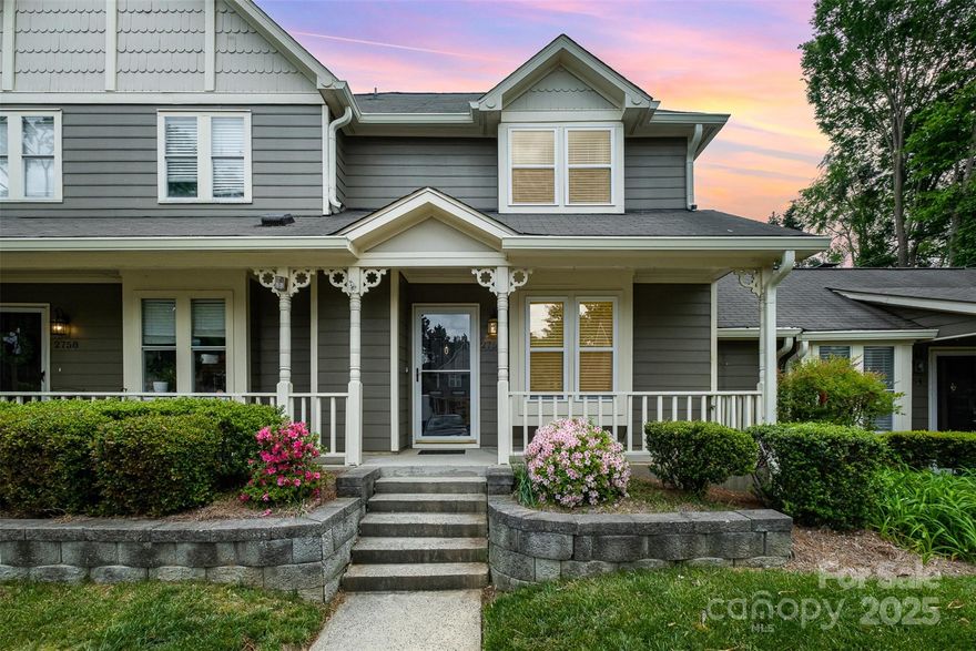 Tucked away in one of Charlotte’s most desirable and convenient neighborhoods, this beautifully updated 2-bedroom, 1.5-bath townhome offers comfort, style, and low-maintenance living. Inside, enjoy a cozy fireplace, abundant natural light, granite countertops, freshly painted kitchen and bathroom cabinets, and energy-efficient double-pane windows. Major system upgrades include a new HVAC (2023), water heater (2025), and dishwasher (2025). Step outside to a private back patio complete with new patio fencing—ideal for relaxing or entertaining. The community features an outdoor pool, and the HOA covers water and sewer. Located just around the corner from Quail Corners Shopping Center and only minutes to SouthPark, Ballantyne, Quail Hollow Golf Club, and Atrium Health Pineville, this home offers unbeatable convenience in a vibrant setting.