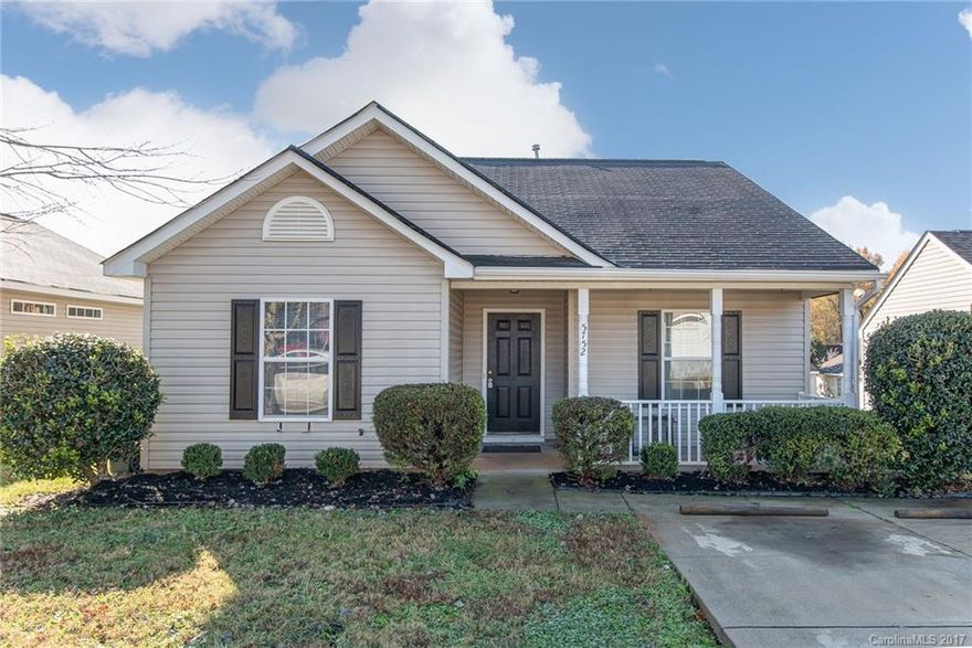 Charming home with large great room featuring a corner gas log fireplace. The open kitchen has a breakfast nook. The laundry room is conveniently located off the kitchen. Large master bedroom with walk-in closets and private bath. Spaciously sized secondary rooms with shared bathroom. Inviting front porch and backyard patio.