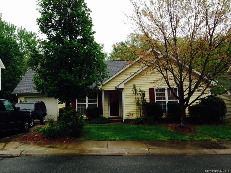 Great 3 bedroom ranch in established neighborhood of Stone Hollow. Great Room with gas log fireplace; lots of closets; laundry near bedrooms; backyard has herb garden, grapevine, fountain and fire pit. Shelving in garage to convey. Location is convenient to shopping, restaurants, and interstate access to 77 and 85.