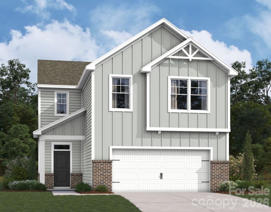 Welcome to the Radford! Walking in from the front covered porch you are greeted with an open and inviting foyer. The home opens up into the main living area where you'll notice the floors have been finished with easily maintainable EVP flooring for quick cleaning. The family room is spacious and is easily accessible to the kitchen to keep conversations flowing. The kitchen is equipped with stainless steel appliances, a French door refrigerator, quartz countertops and a kitchen island with a sink. Walking past the breakfast area and through the sliding doors is an extended patio, great for entertaining or just enjoying a morning coffee. Throughout the home the windows have been accented with 2" faux wood blinds to add a touch of elegance. Upstairs is a spacious loft to enjoy game nights or use as an extra living space. The three additional bedrooms are easily accesible to the full shared bathroom for added convenience. The large laundry room comes with a washer and dryer to ensure laundry days are a little less stressful. Finally, the Owner's suite is fit for royalty, with natural lighting and plenty of room to accommodate a king size bed and other furniture. The expansive walk-in closet is sure to fit any size wardrobe. The en-suite feels like having your own personal spa in your home. The tiled shower, dual vanity and private toilet area will make getting ready in the mornings easier. Welcome to your new home!