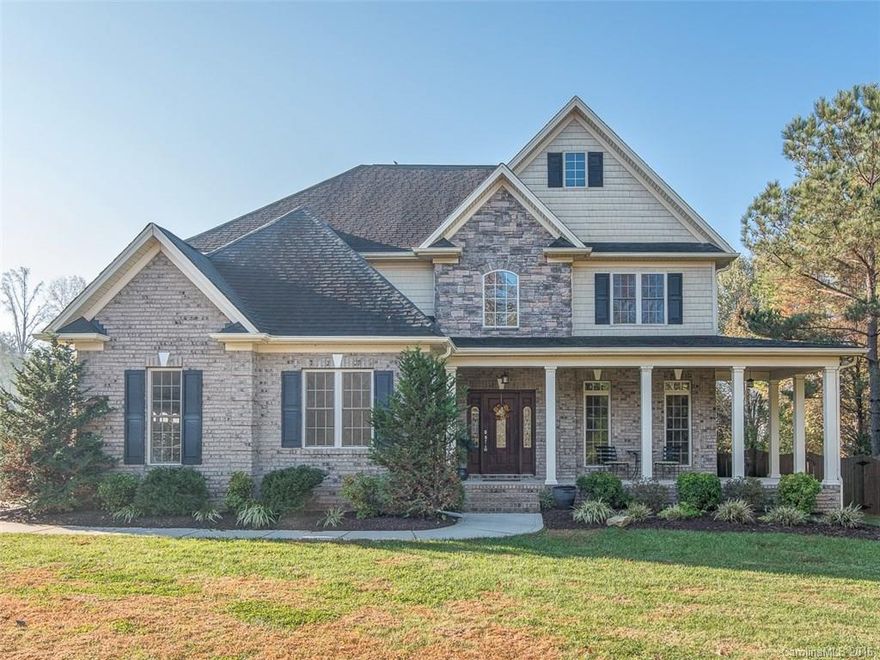 Gorgeous home-Move in Ready! Hardwood flooring on main. Relax in library/office with custom built-in cabinets. Chef style kitchen open to great room. Featuring large island with granite top, plenty of cabinets over looking large dining area. A second dining area has area for desk and leads to great room. Features, gas log fireplace & wired for sound. Upstairs is master suite with deluxe bath. The secondary bedrooms are spacious. Outside is deck and patio. Fenced yard with 2 car parking pad.