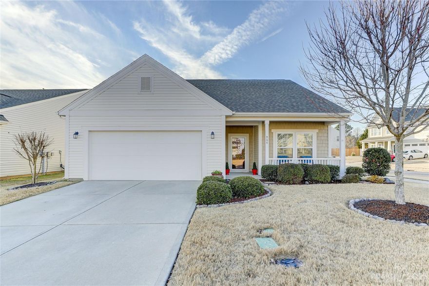 Spectacular home with open floor plan! Beautiful granite countertops in the kitchen and a kitchen island.  Corner lot with an amazing screen porch and patio on back with spacious yard.  Lots of hardwood floors and has an irrigation meter already installed for future irrigation in yard. 2 car garage.