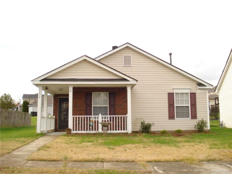 Fresh paint through-out this cute home.  Nice warm fireplace in Great Room and open to Kitchen and Dining Area.
Master Bedroom is located away from other bedrooms to allow for privacy.  Storage area attached to home for storage of tools.  Also large storage shed in back of home.   Make this cute home yours!