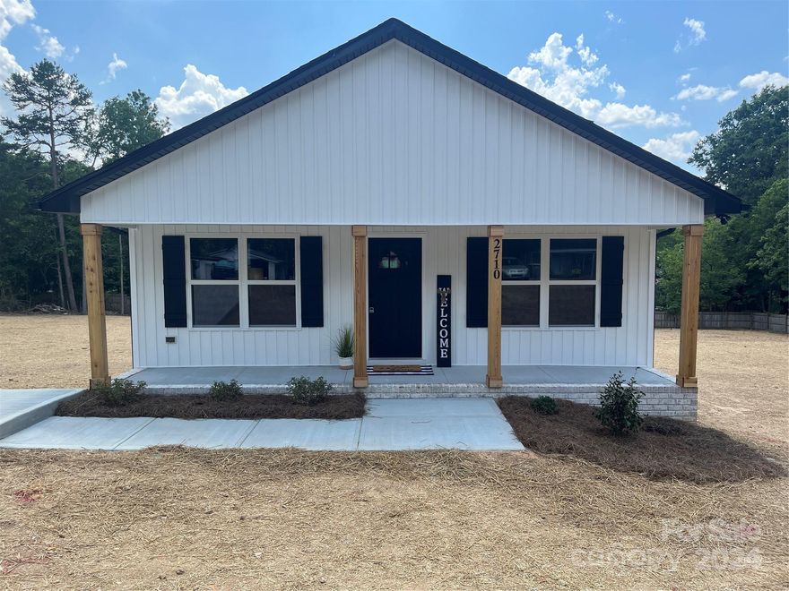 Local Custom Builder!!! Don't let this Completed New Construction Gorgeous, one story, 3 Bedroom, 2 Bath home with covered front porch and back deck slip by! Large porch covers the entire width of the front of the home. Open floor plan w/den, dining & kitchen together. Recessed lighting throughout. Beautiful kitchen with white shaker style cabinets (soft close doors & drawers), subway tile backsplash, and white quartz countertops. New stainless-steel appliances! Enjoy privacy in the Master Suite, which boasts dual vanities with beautiful tile shower. Upgraded black fixtures throughout.  Energy efficient electric with Duke Energy. Wood colored LVP flooring thru the entire home including bedrooms, no carpet! Convenient to I85 and easy commute into Charlotte. Home resides in a sought location of Cabarrus County with Concord schools and being minutes away from downtown Kannapolis.  Area has several new construction and remodeled homes!