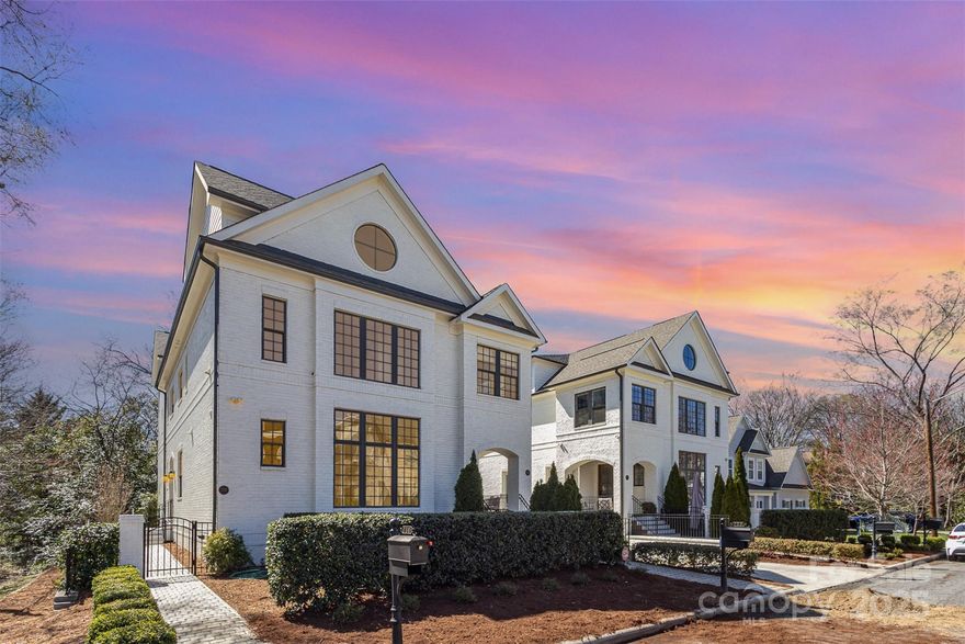 Welcome to 728 Brookside Avenue, a stunning Dilworth full-brick duet. ELEVATOR shaft is ready for installation, check the attachments for details! This meticulously designed Alenky Signature Homes build boasts 3 bedrooms and 3.5 bathrooms of luxurious living space. Upon entering, you are greeted by high-end craftsmanship and upgraded and exquisite finishes. The open main level features a shiplap accent wall, custom metal pickets, and designer light fixtures, creating a space of unparalleled elegance. The living area showcases a fireplace, double Juliet balconies, and a wet bar with a wine cooler. The gourmet kitchen is a chef's delight, equipped with Thermador stainless steel appliances, custom cabinets, and quartz countertops. The primary bedroom boasts a walk-in closet and a private patio, offering a tranquil retreat within the confines of this luxurious abode. This gem is also within a 5-minute walk to numerous restaurants, coffee shops, and gyms!