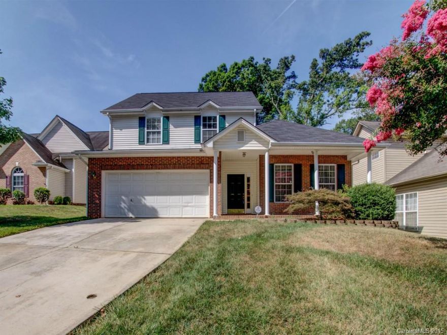 Move-in ready! BBQ in your huge back yard or stroll through neighborhood of Mallard Creek Crossings. Hurry! Only minutes from Northlake Mall, Concord Mills, Speedway, interstates & more. Hardwoods on main, Crown molding details, high ceilings. Spacious kitchen w/ modern stainless appliances & plenty of storage. High windows welcoming natural light. Niche detail & mantel over fireplace. Open Master Suite with walk in, tray ceiling, separate tub/shower. No detail overlooked. Feels like new.